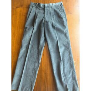 Vintage Lands' End Men's Pleated USA Corduroy Trousers - 35W x 30L